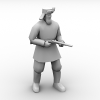 部队军人-角色人体-男人-VR/AR模型-3D城