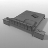 现代木制床-家居-床-VR/AR模型-3D城