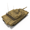 M1 Abrams坦克-汽车-军事汽车-VR/AR模型-3D城