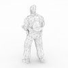 部队军人-角色人体-男人-VR/AR模型-3D城