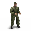 部队军人-角色人体-男人-VR/AR模型-3D城