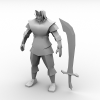 赤壁刀客-角色人体-角色-VR/AR模型-3D城