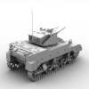 M5A1坦克-汽车-军事汽车-VR/AR模型-3D城