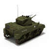 M5A1坦克-汽车-军事汽车-VR/AR模型-3D城