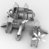 组合滑梯-建筑-基础设施-VR/AR模型-3D城