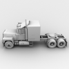长鼻子卡车-汽车-重型车-VR/AR模型-3D城