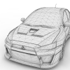 三菱 Lancer Evolution 10 运动轿车3ds Max Model-汽车-家用汽车-VR/AR模型-3D城
