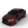三菱 Lancer Evolution 10 运动轿车3ds Max Model-汽车-家用汽车-VR/AR模型-3D城
