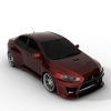 三菱 Lancer Evolution 10 运动轿车3ds Max Model-汽车-家用汽车-VR/AR模型-3D城