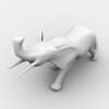 非洲风格雕塑-文体生活-艺术品-VR/AR模型-3D城