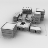 市内商业区-建筑-办公-VR/AR模型-3D城