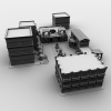 市内商业区-建筑-办公-VR/AR模型-3D城
