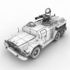 防空型武装吉普-VR/AR模型-3D城