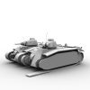 Char B1重型坦克-汽车-军事汽车-VR/AR模型-3D城