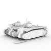 Char B1重型坦克-汽车-军事汽车-VR/AR模型-3D城