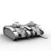 Char B1重型坦克-汽车-军事汽车-VR/AR模型-3D城