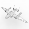 Jet Engine Bomber战斗机-飞机-军事飞机-VR/AR模型-3D城