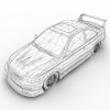 Honda Civic跑车-汽车-家用汽车-VR/AR模型-3D城