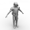 士兵-角色人体-男人-VR/AR模型-3D城