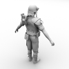 士兵-角色人体-男人-VR/AR模型-3D城