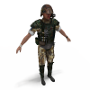 士兵-角色人体-男人-VR/AR模型-3D城