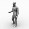穿黑西服的中年男子-角色人体-男人-VR/AR模型-3D城
