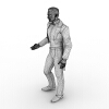 穿黑西服的中年男子-角色人体-男人-VR/AR模型-3D城
