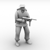 部队军人-角色人体-男人-VR/AR模型-3D城