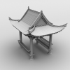 四角亭-建筑-古建筑-VR/AR模型-3D城