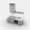 现代浴室 洗手台-建筑-卫浴-VR/AR模型-3D城
