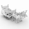 骑乘麋鹿雪橇-角色人体-角色-VR/AR模型-3D城