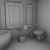 卫生间-建筑-卫浴-VR/AR模型-3D城
