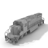火车头-汽车-火车-VR/AR模型-3D城