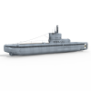 二战系列德国潜艇-船舶-军事船舶-VR/AR模型-3D城