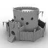 碉堡-建筑-古建筑-VR/AR模型-3D城