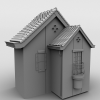 坡屋顶-建筑-住宅-VR/AR模型-3D城