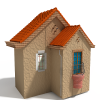 坡屋顶-建筑-住宅-VR/AR模型-3D城