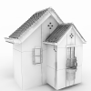 坡屋顶-建筑-住宅-VR/AR模型-3D城