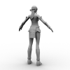 女-角色人体-角色-VR/AR模型-3D城