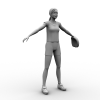 Baseball Girl-角色人体-女人-VR/AR模型-3D城
