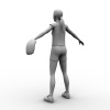 Baseball Girl-角色人体-女人-VR/AR模型-3D城