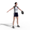 Baseball Girl-角色人体-女人-VR/AR模型-3D城
