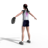 Baseball Girl-角色人体-女人-VR/AR模型-3D城
