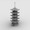 Asian Tower-建筑-古建筑-VR/AR模型-3D城