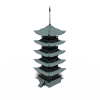 Asian Tower-建筑-古建筑-VR/AR模型-3D城