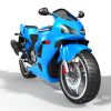 蓝色机车-汽车-摩托车-VR/AR模型-3D城