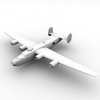 B-24J解放者重型轰炸机-飞机-军事飞机-VR/AR模型-3D城