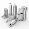 未来城市-建筑-办公-VR/AR模型-3D城