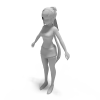 女孩-角色人体-角色-VR/AR模型-3D城
