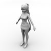 女孩-角色人体-角色-VR/AR模型-3D城